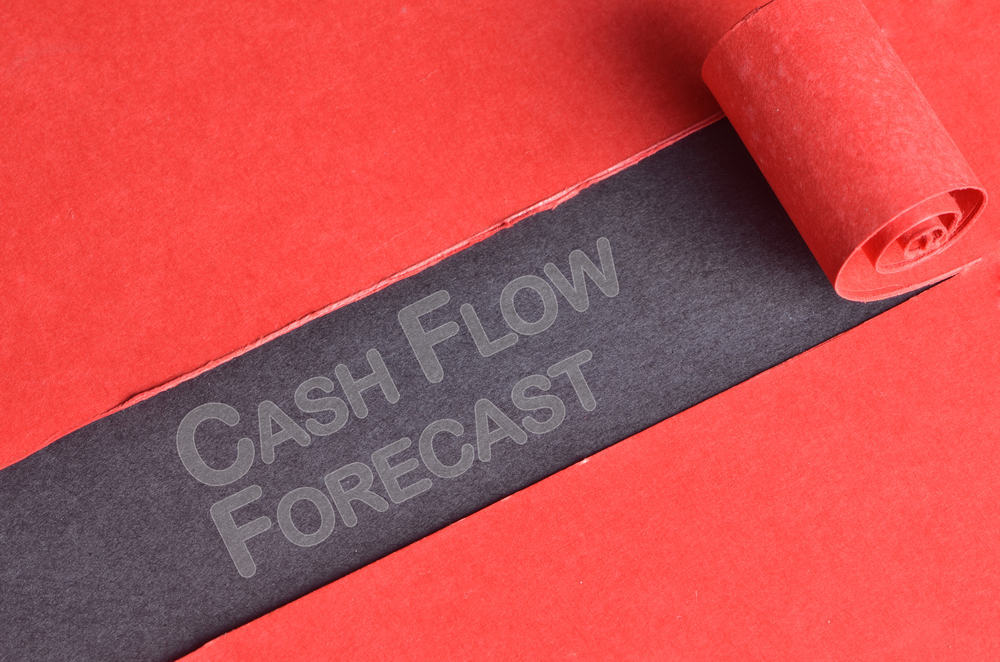 A visual representation of cash flow forecasting, illustrating the process of predicting future cash inflows and outflows.